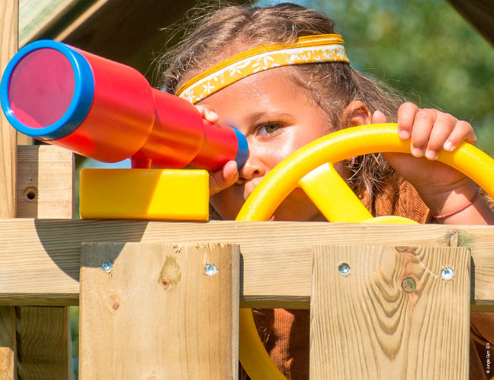 Jungle Tower | Wooden climbing frame with swings & climbing net